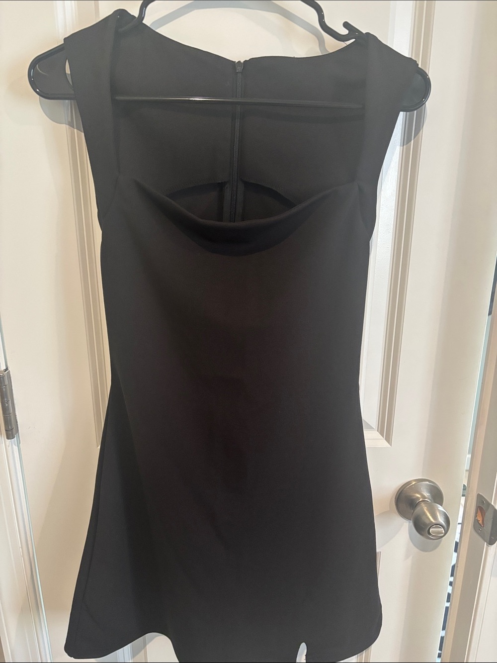 SHEIN Black Sleeveless Mini Dress with Cowl Neck
